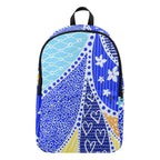 Blue Swirl - Fabric Backpack
