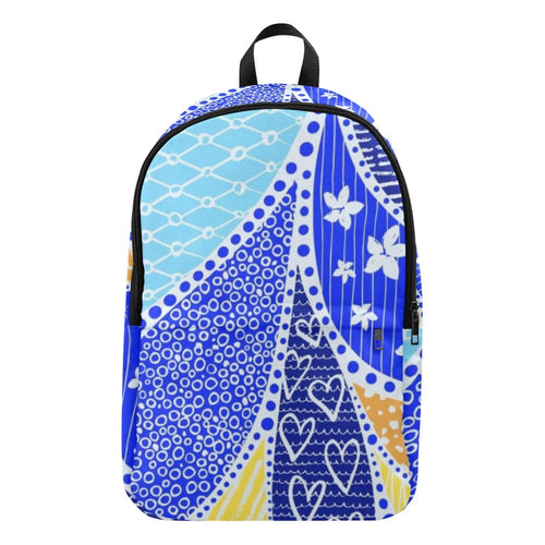 Blue Swirl - Fabric Backpack