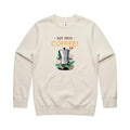 But First, Coffee AS Colour Stencil Crew Sweatshirt Unisex Ecru Sweatshirt Coffee Printed In Australia