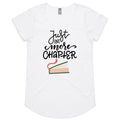 Just One More Chapter - Womens Scoop Neck T-Shirt White Womens Scoop Neck T-shirt Printed In Australia Reading