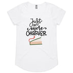 Just One More Chapter - Womens Scoop Neck T-Shirt White Womens Scoop Neck T-shirt Printed In Australia Reading