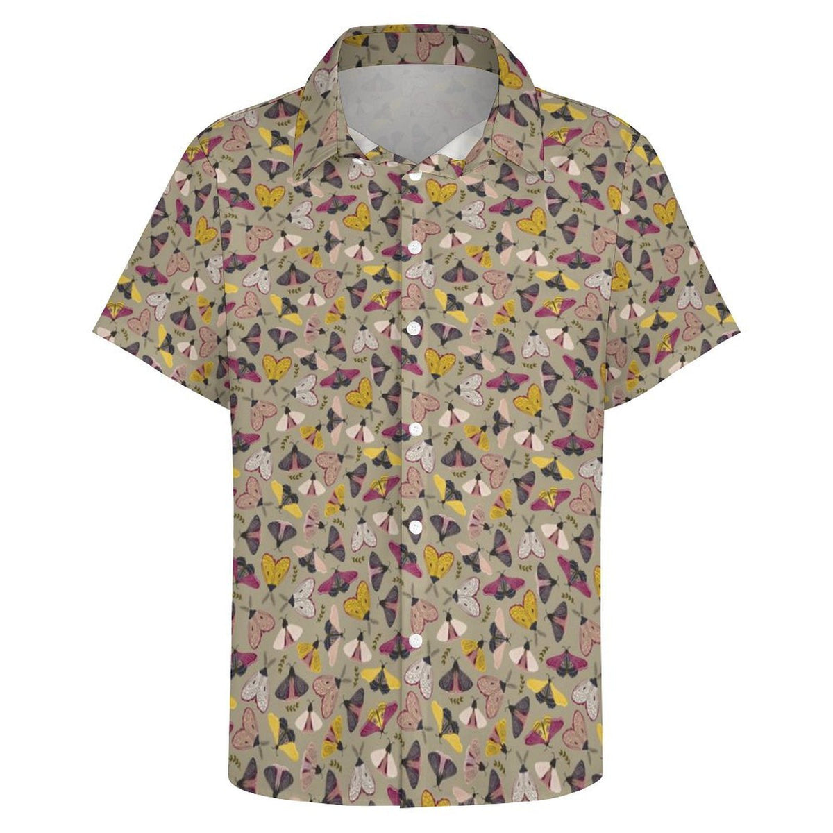 Pretty Moths Women's Collared Pocketless Short Sleeve Shirt