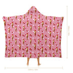 Cherry Ice Cream Kids Hooded Blanket 100cm x 130cm Kids Hooded Blanket Food Printed Offshore