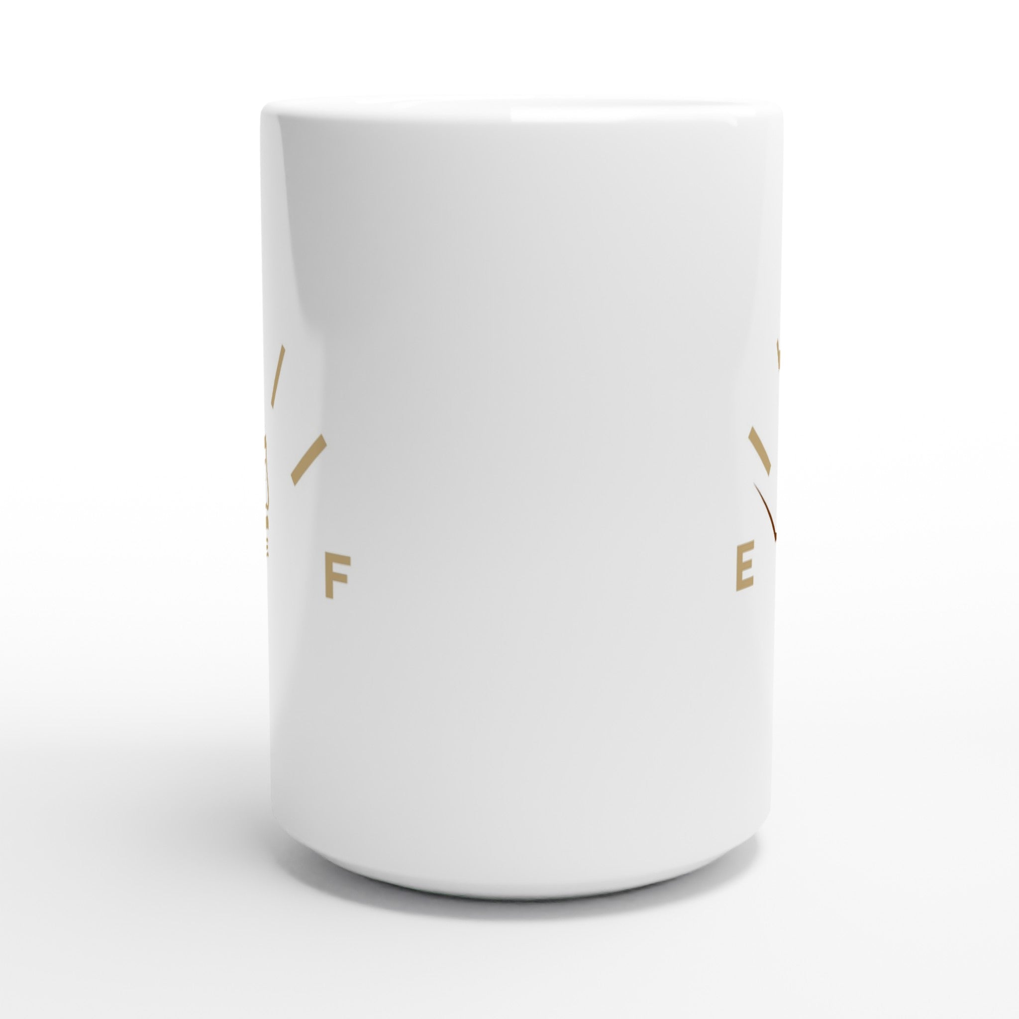 Coffee Fuel Gauge - White 15oz Ceramic Mug 15oz Mug Coffee Globally Fulfilled
