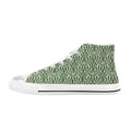 Green Pattern Men's High Top Canvas Shoes US14 Men's Classic High Top Canvas Shoes Printed Offshore