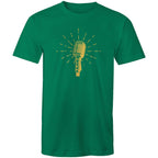 Retro Microphone - Mens T-Shirt Kelly Green Mens T-shirt Music Printed In Australia Retro