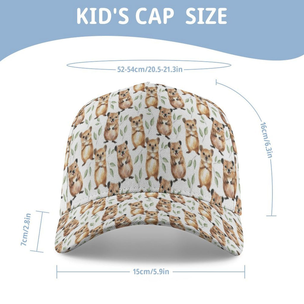Quokkas Kids Baseball Cap Kids Baseball Hat animal Australia Printed Offshore