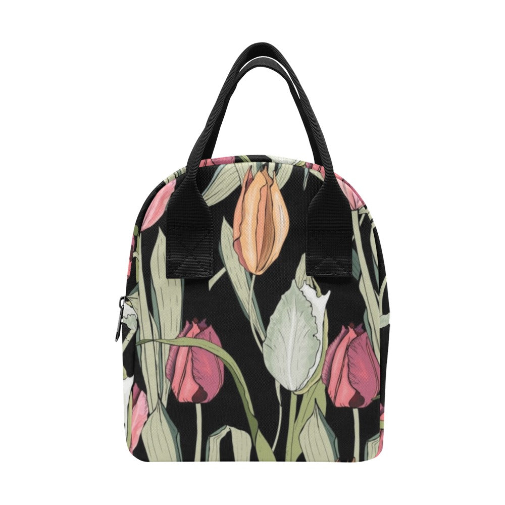 Tulips - Zipper Lunch Bag One Size Zipper Lunch Bag Printed Offshore