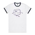 Escape Keyboard Key - Staple Ringer Tee White Navy Ringer T-Shirt Printed In Australia Tech