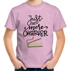 Just One More Chapter - Kids Youth T-Shirt Pink Kids Youth T-shirt Printed In Australia Reading