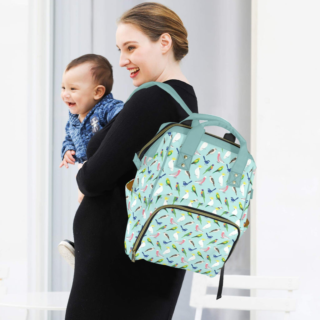 Australian Birds Multi-Function Backpack, Nappy / Diaper Bag Multi-function Backpack, Nappy / Diaper Bag animal Australia Birds Printed Offshore
