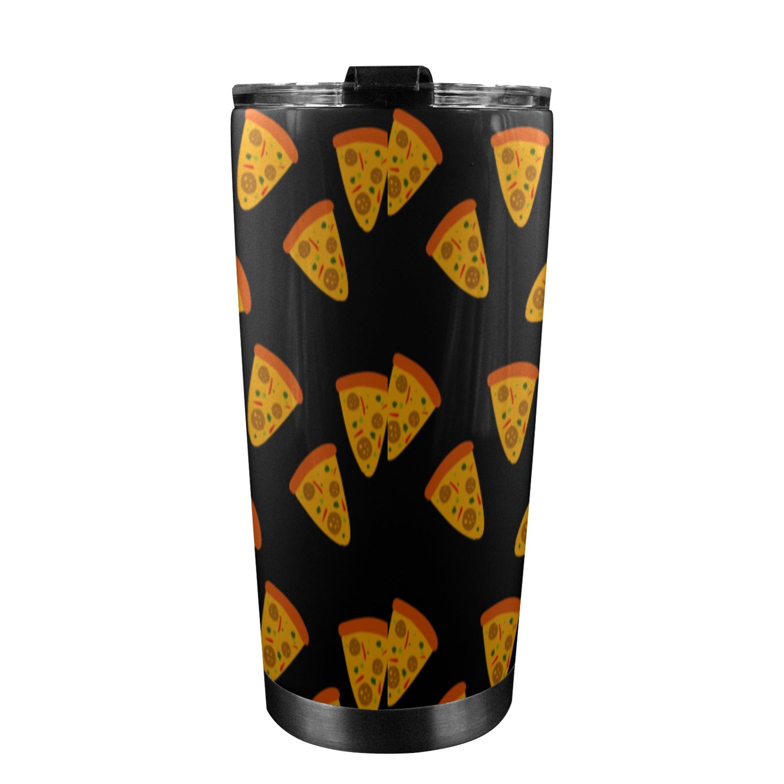 Pizzas - 20oz Mobile Tumbler with Lid (Black Lock) 20oz Travel Mug Food Printed Offshore