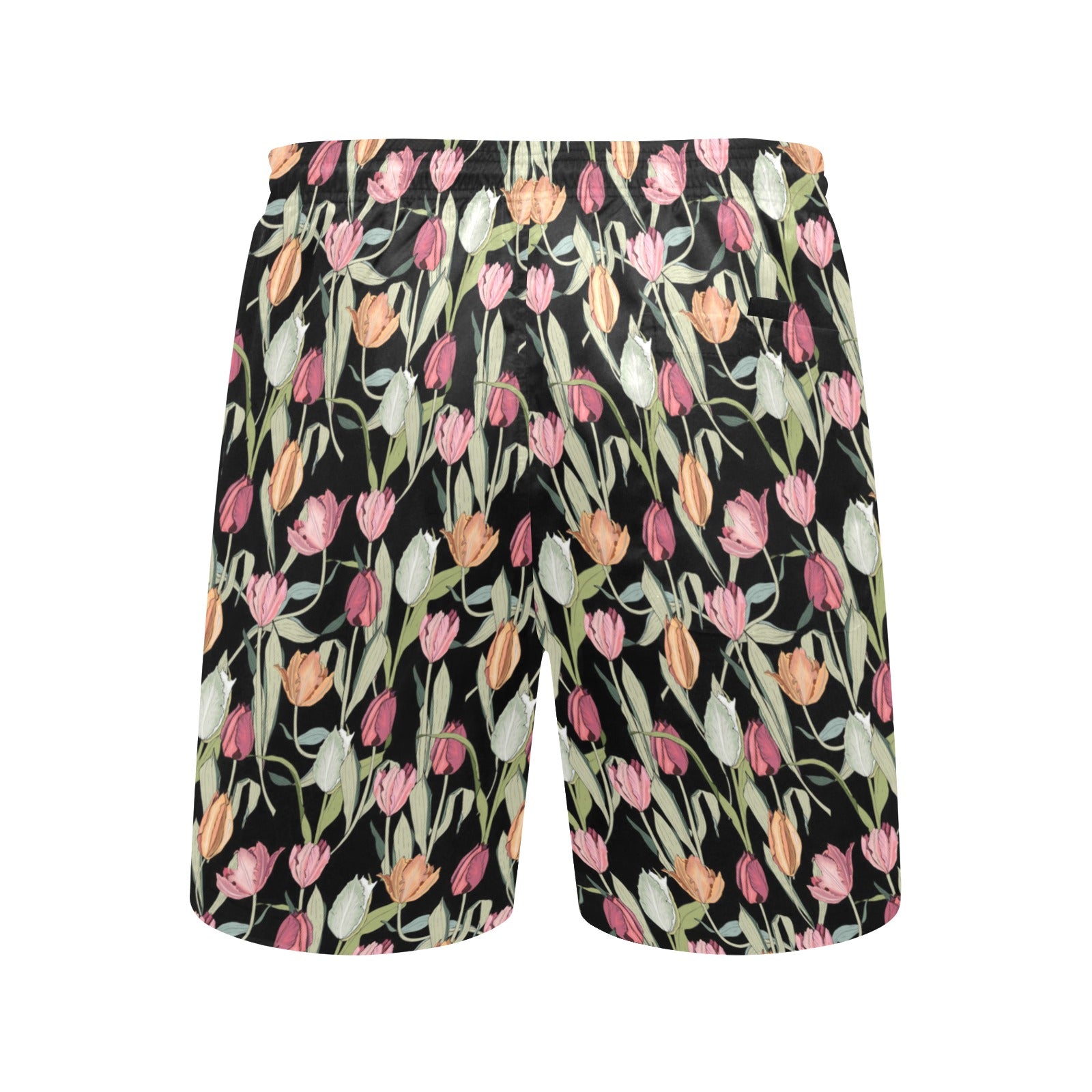 Tulips - Men's Mid-Length Beach Shorts Men's Mid-Length Beach Shorts Plants Printed Offshore