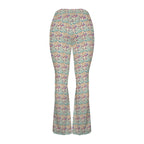 Butterfly Floral High Waist Crossover Tummy Control Flare Leggings High Waist Flare Leggings Plants Printed Offshore