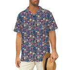 Music Instruments Men's Short Sleeve Hawaiian Shirt Men's Hawaiian Shirt (New) Music Printed Offshore