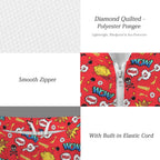 Comic Book Red Men's Lightweight Sun Hoodie & Shorts Set Men's Lightweight Sun Hoodie & Shorts comic Printed Offshore