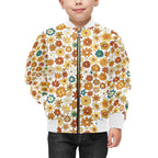 70's Style Floral Kids Bomber Jacket