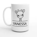 Personalise - Giraffe Name - White 15oz Ceramic Mug Default Title Personalised 15oz Mug animal customise Globally Fulfilled Name personalise