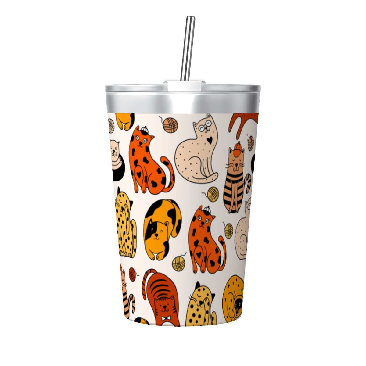 Cat Nap Small Stainless Steel Travel Mug Cup 12oz/350ml