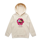 Bee-lieve In Yourself - Kids Hoodie Ecru Kids Hoodie Printed In Australia