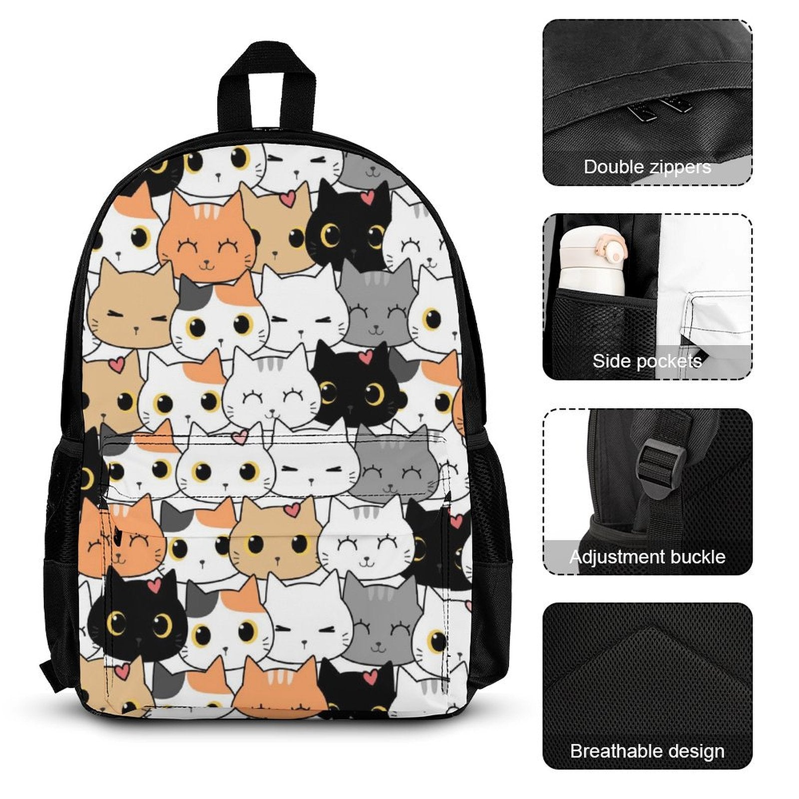 Cat Crowd - Three Piece Backpack Set