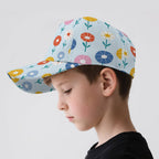 Abstract Cute Flowers Kids Baseball Cap