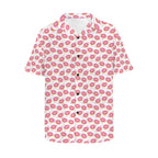 Pink Donuts Men's Short Sleeve Hawaiian Shirt Men's Hawaiian Shirt (New) Food Printed Offshore