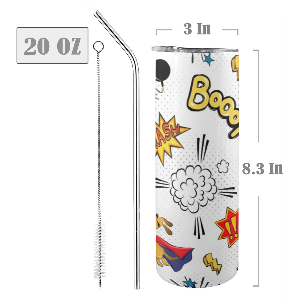 Superdog - 20oz Tall Skinny Tumbler with Lid and Straw