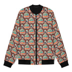 Coffee Van Men's Casual Zip‑Up Bomber Jacket