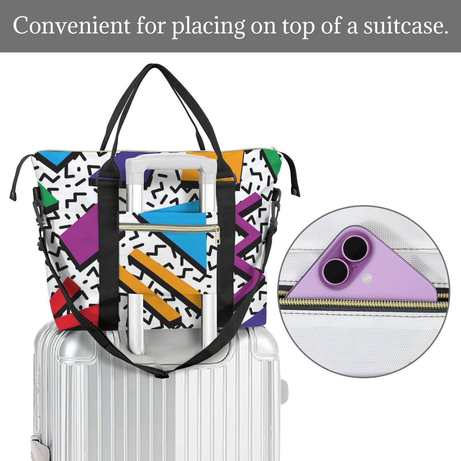 Graphic 80's Duffle Bag-Simple (Model 1715) Duffle Bag-Simple (1715)