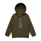 Guitar - Kids Hoodie Army Kids Hoodie Printed In Australia