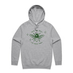 Save The Bees - Mens Hoodie Grey Marle Mens Hoodie Environment Printed In Australia