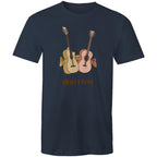 Don't Fret, Guitars - Mens T-Shirt Navy Mens T-shirt Music Printed In Australia