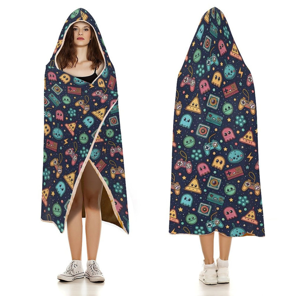 Video Game Kids Hooded Blanket 100cm x 130cm