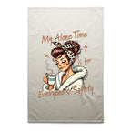 My Alone Time Is For Everyone's Safety AS Colour Tea Towel Cream One Size Tea Towel Printed In Australia