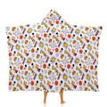 Super Dog, Comic Book Kids Hooded Blanket 100cm x 130cm white 40"×50" Kids Hooded Blanket comic Printed Offshore