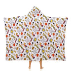 Super Dog, Comic Book Kids Hooded Blanket 100cm x 130cm white 40"×50" Kids Hooded Blanket comic Printed Offshore