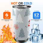 Christmas Snowman - 20oz Mobile Tumbler with Lid (Black Lock) 20oz Travel Mug Christmas Printed Offshore