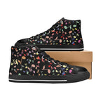 Quavers, Music Notes - Women's High Top Canvas Shoes
