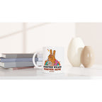 Forever Peace, Forever Love - White 11oz Ceramic Mug White 11oz Mug Globally Fulfilled retro