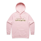 Scrabbling For Points - Womens Hoodie Pink Womens Hoodie Games Printed In Australia