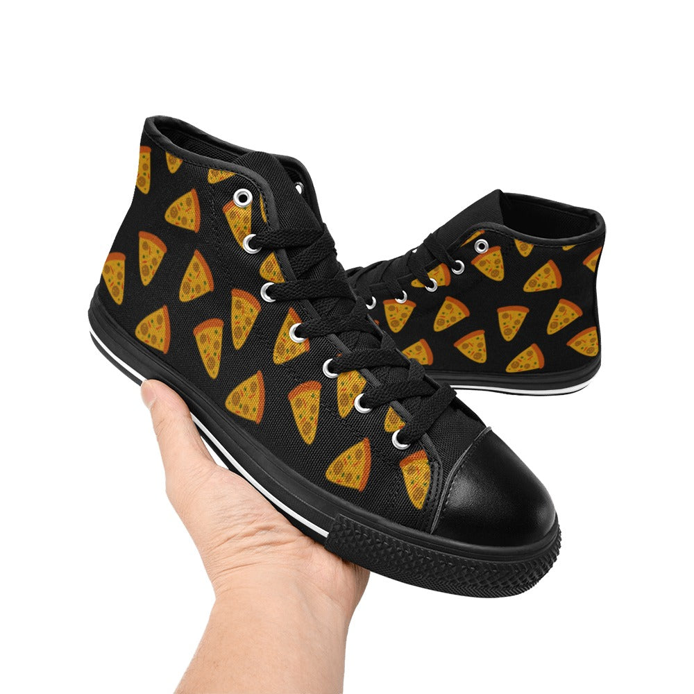 Pizzas - Kids High Top Canvas Shoes