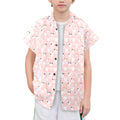 Pink Cats Senior Kids Hawaiian Shirt