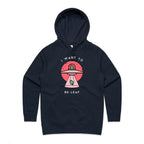 I Want To Be-Leaf, UFO - Womens Hoodie Navy Womens Hoodie Printed In Australia Sci Fi