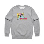 For Life's Big Decisions, Fortune Teller - AS Colour Stencil Crew Grey Marle Sweatshirt Games Printed In Australia
