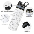 Paper Planes - Insulated Water Bottle with Dual-Use Lid (18oz) Insulated Water Bottle with Dual-Use Lid (18oz) Printed Offshore
