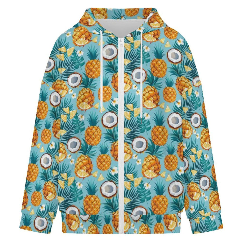 Pineapple Coconut Women's Full-Zip Hoodie