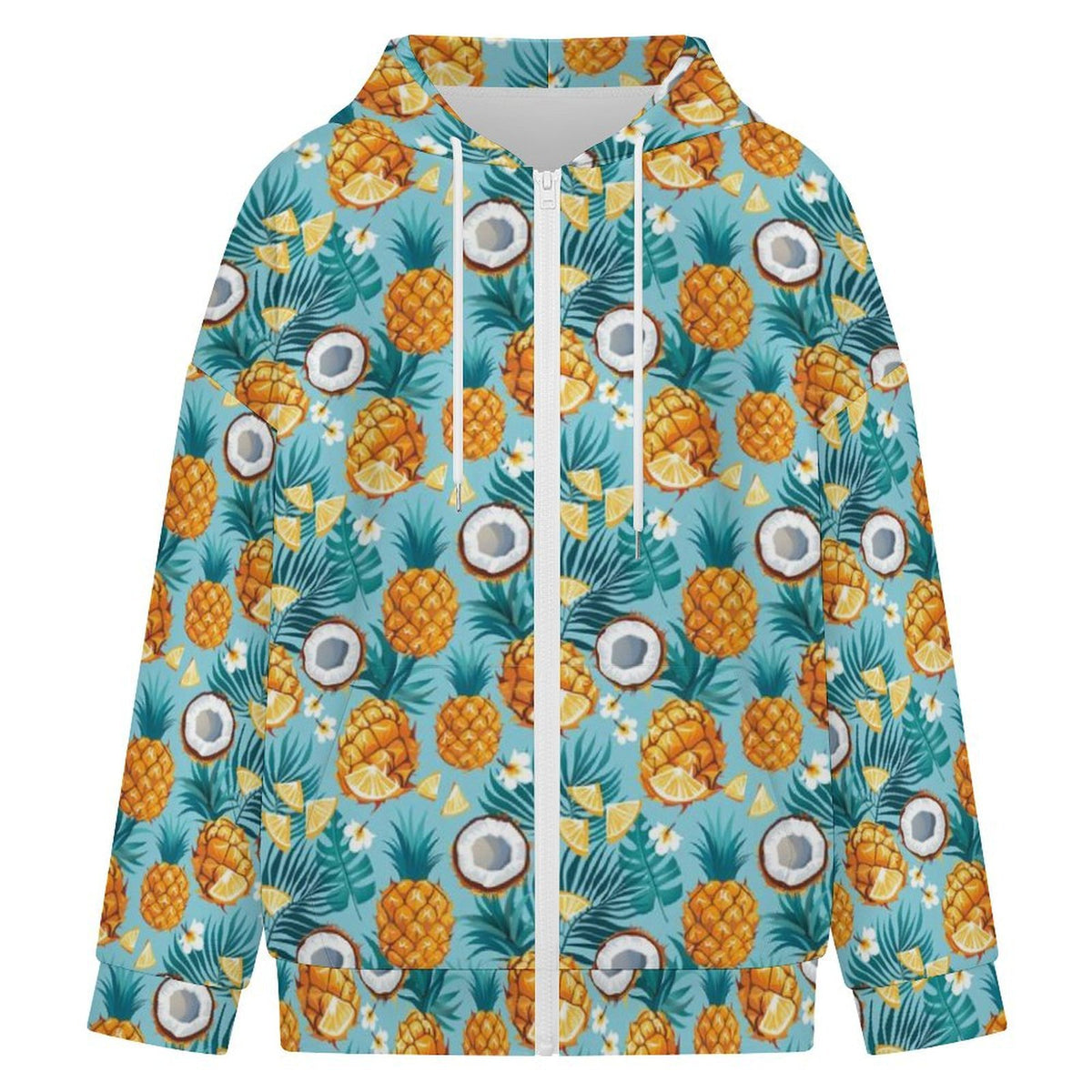 Pineapple Coconut Women's Full-Zip Hoodie