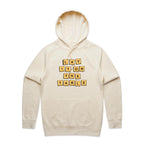 Lay It On The Table - Mens Hoodie Ecru Mens Hoodie Games Printed In Australia
