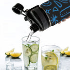 Blue Squiggle - Insulated Water Bottle with Dual-Use Lid (18oz) Insulated Water Bottle with Dual-Use Lid (18oz) Printed Offshore